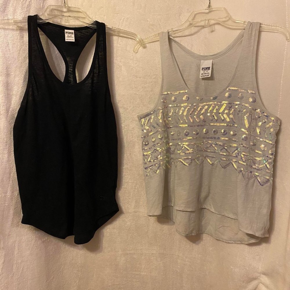 EUC Victoria's Secret Pink 2 Tanks Tops Size XS